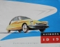 Preview: Citroen ID 19 Modelprogram 1959 Carbrochure (0988)